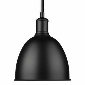 NEW ZLite Sawyer Matte Black Dome Pendant Down Lighting Medium E26